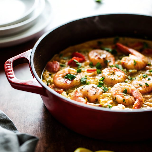 One Pot Lemon Orzo Shrimp