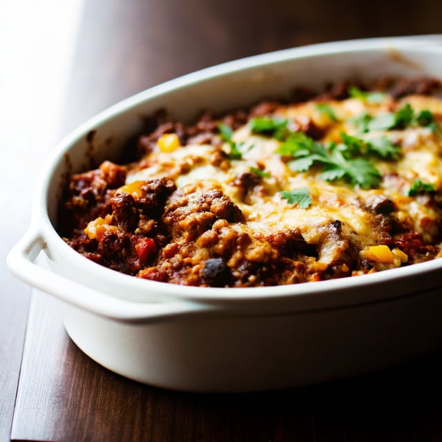 One Pot Mexican Beef and Rice Casserole