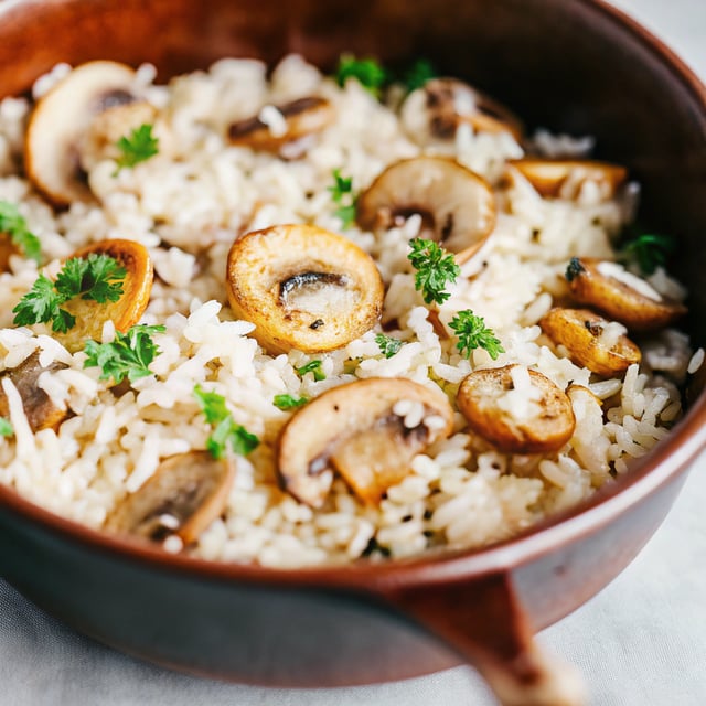 One Pot Mushroom Rice
