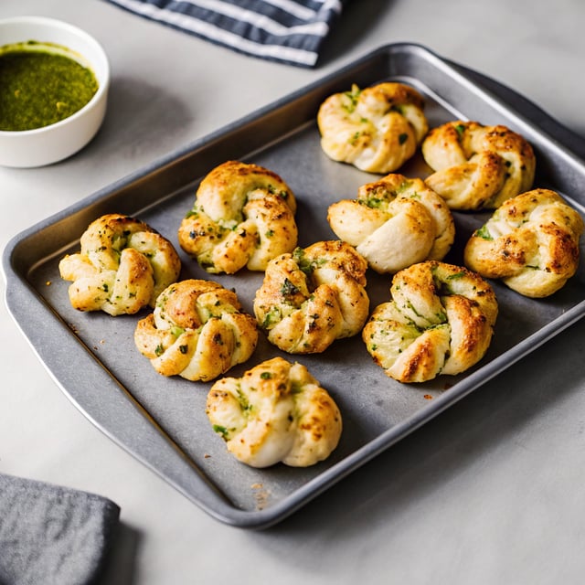 Pesto Garlic Knots