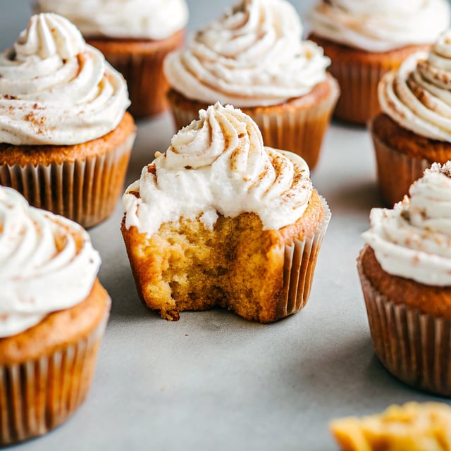 Pumpkin Cupcakes with Cinnamon Cream Cheese Frosting