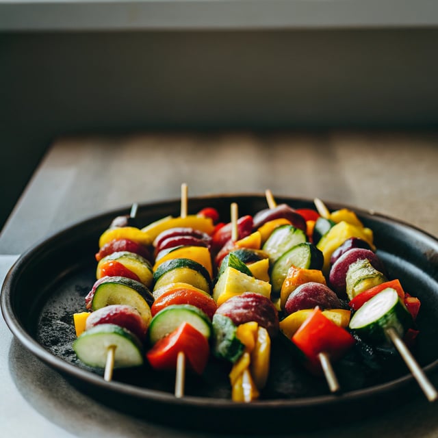 Rainbow Vegetable Kabobs