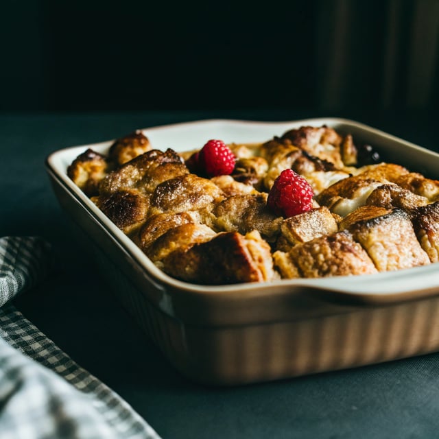 Raspberry Croissant French Toast Bake