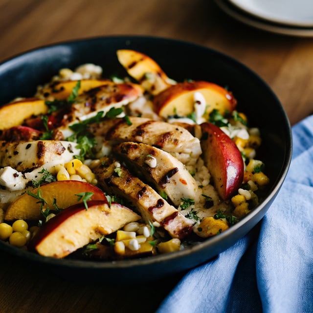 Rosemary Chicken and Peach Salad