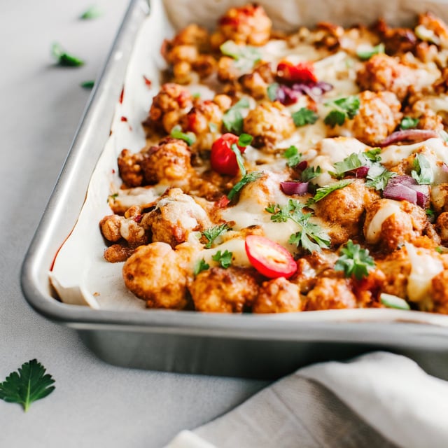 Sheet Pan Cauliflower Nachos
