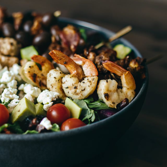 Shrimp Cobb Salad with Cilantro Lime Vinaigrette