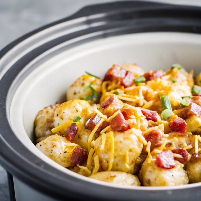 Slow Cooker Cheesy Breakfast Potatoes