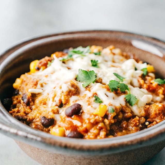Slow Cooker Quinoa Enchilada Casserole