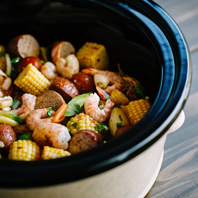 Slow Cooker Shrimp Boil
