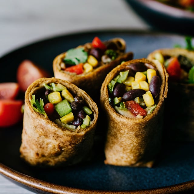 Southwestern Egg Rolls with Cilantro Avocado Sauce