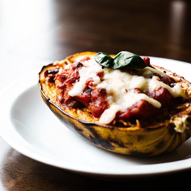 Spaghetti Squash Chicken Parmesan