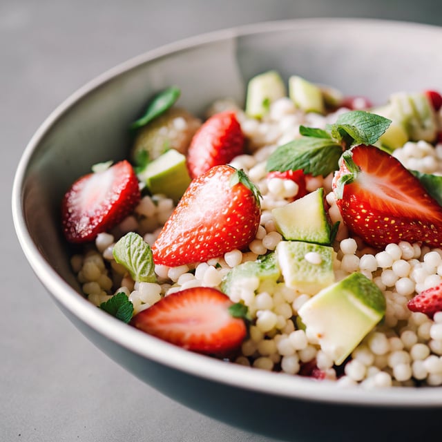 Strawberry Avocado Couscous Salad with Lime Vinaigrette