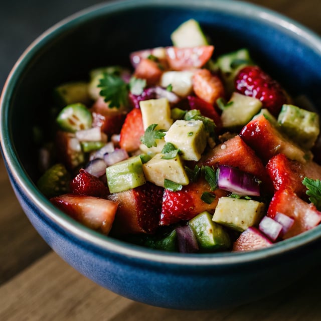 Strawberry Avocado Pico de Gallo