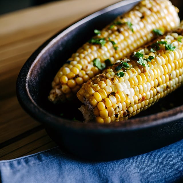 Summer Roasted Garlic Butter Corn