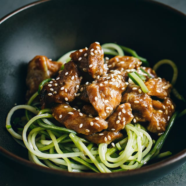 Teriyaki Chicken Zucchini Noodles