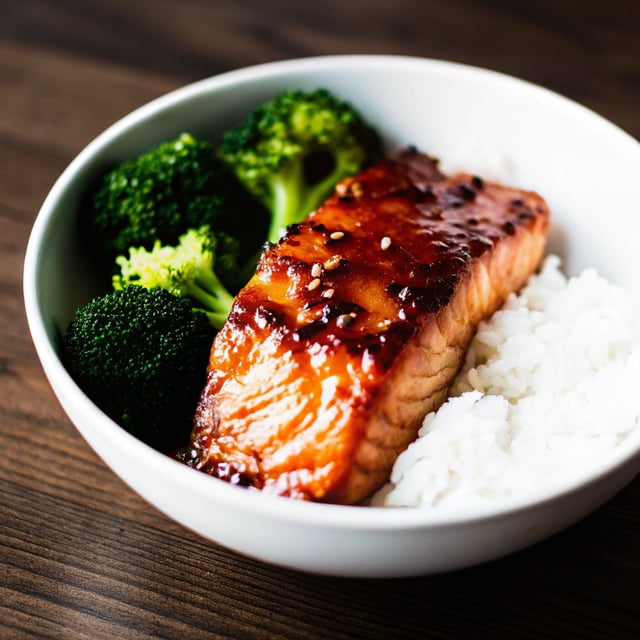 Teriyaki Salmon and Broccoli Bowls
