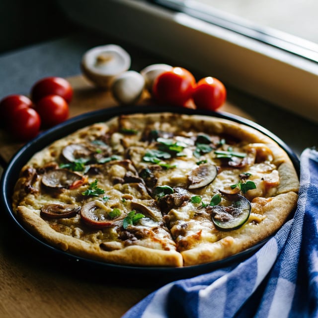 White Mushroom Pizza