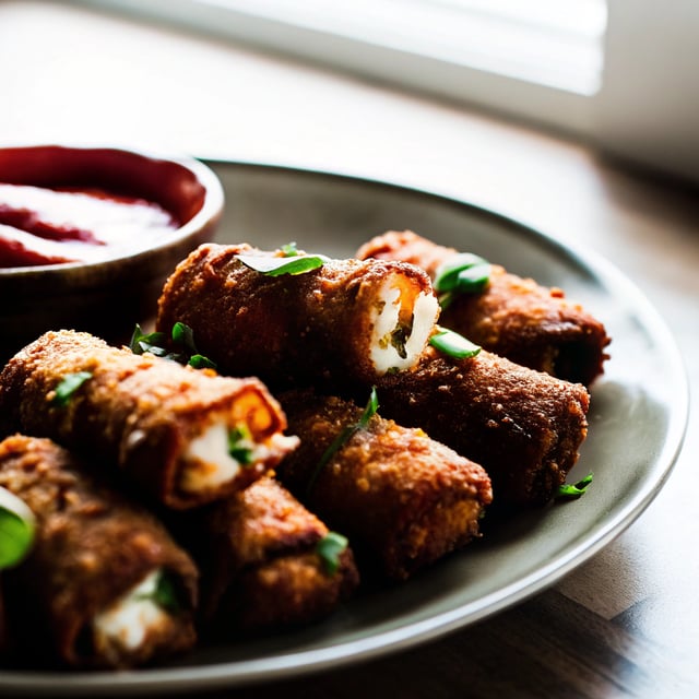 Wonton Mozzarella Sticks