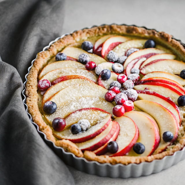 Apple & Berry Crumble Tart (Nut Free)