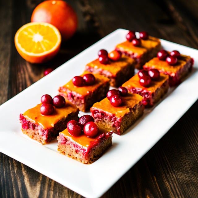 Baked Cranberry & Orange Bars