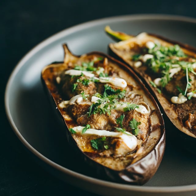 Baked Tahini Aubergines