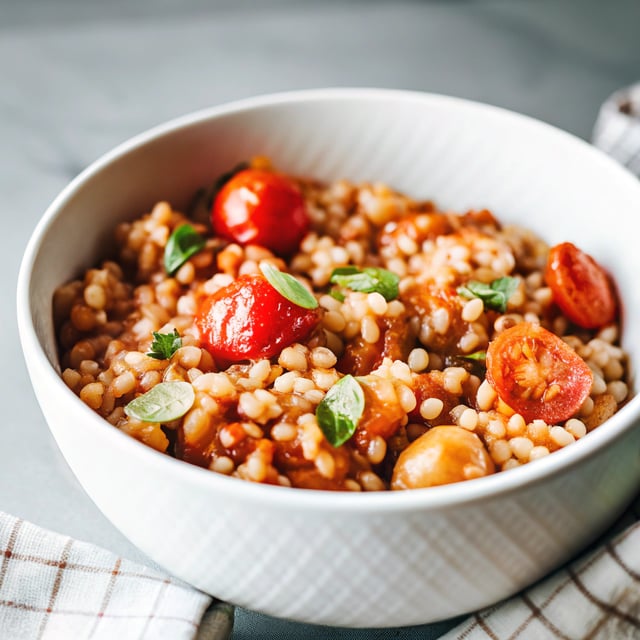 Balsamic Roasted Tomato & Barley Risotto