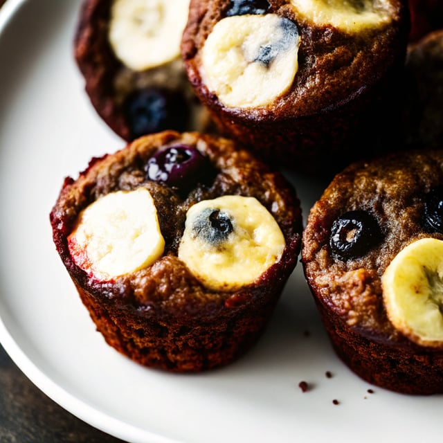 Banana & Blueberry Breakfast Muffins