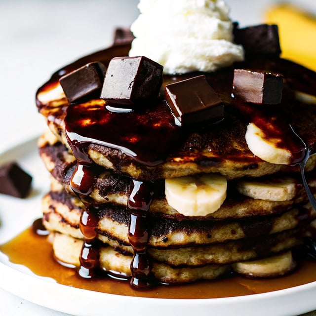 Banana Chocolate Chunk Pancakes