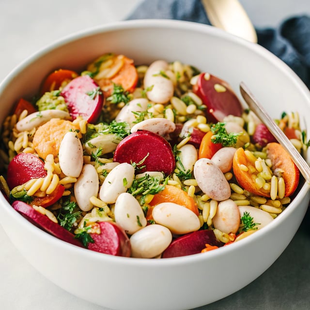 Beetroot & Butter Bean Orzo Salad