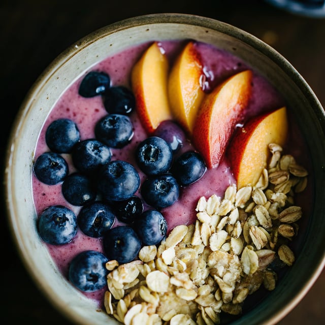 Blueberry, Peach & Oat Smoothie