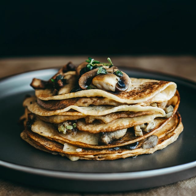Buckwheat Crêpes With Pan-fried Mushrooms