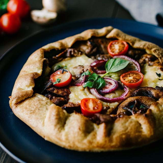 Caramelised Onion & Mushroom Galette