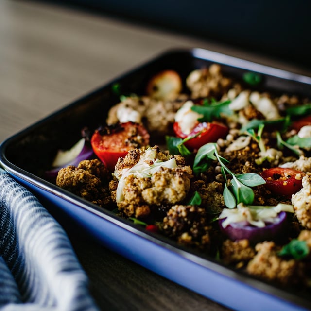 Cauliflower Traybake With Garlic Yoghurt