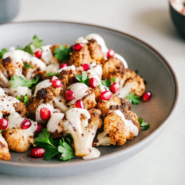 Charred Cauliflower Salad With Creamy Tahini Dressing