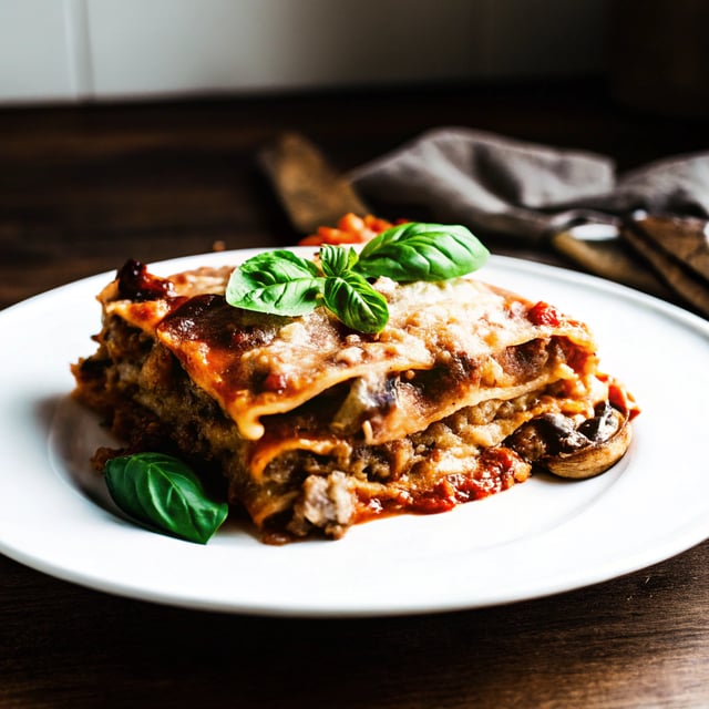 Chickpea & Mushroom Lasagne