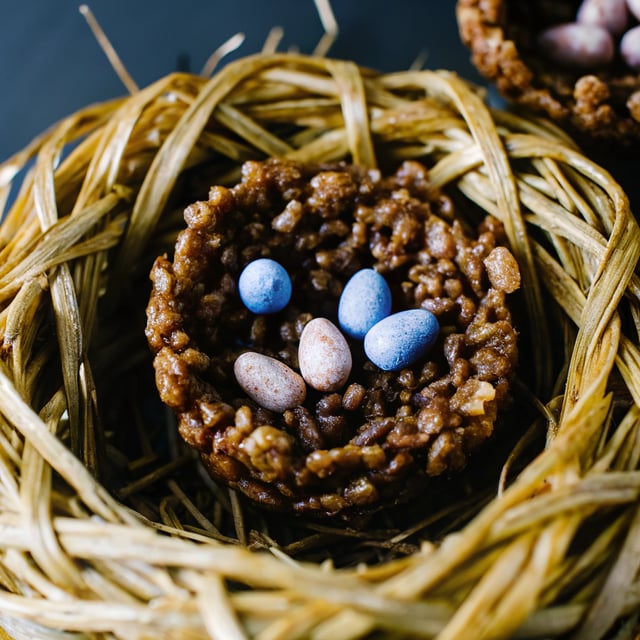 Chocolate Rice Crispy Nests