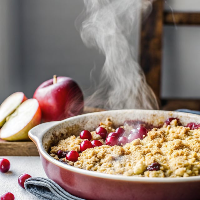 Cosy Cranberry & Apple Crumble