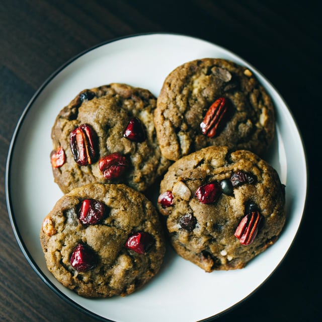 Cranberry, Pecan & Chocolate Cookies