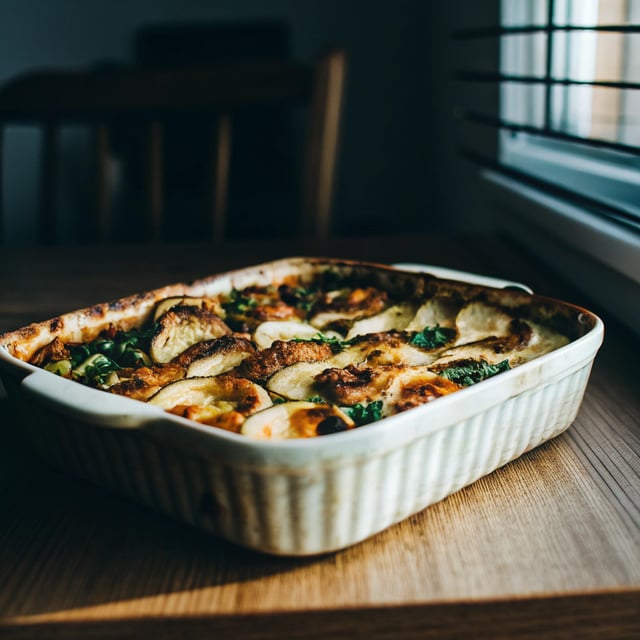 Creamy Celeriac, Potato & Kale Dauphinois