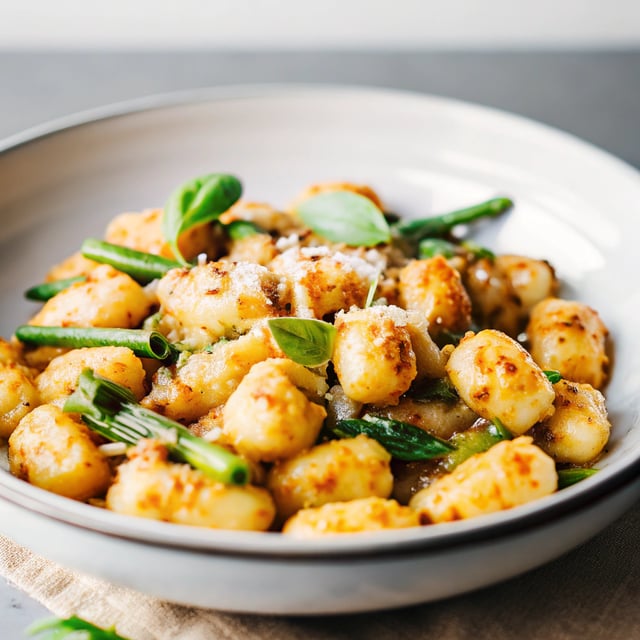 Creamy Courgette & Green Bean Gnocchi