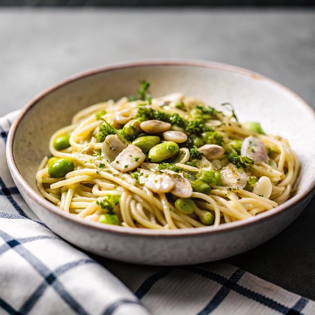 Creamy Green Butter Bean Pasta
