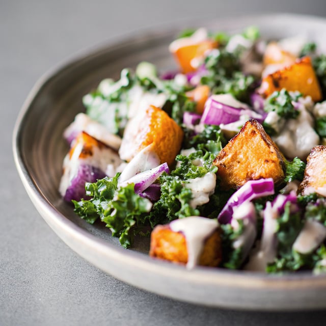Creamy Kale & Sweet Potato Salad