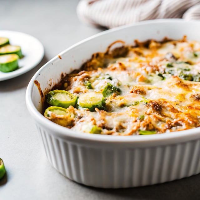 Creamy Potato, Sprout & Leek Gratin