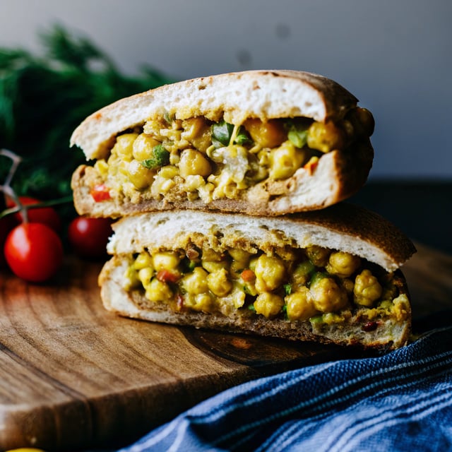 Creamy Spiced Chickpea Sandwich