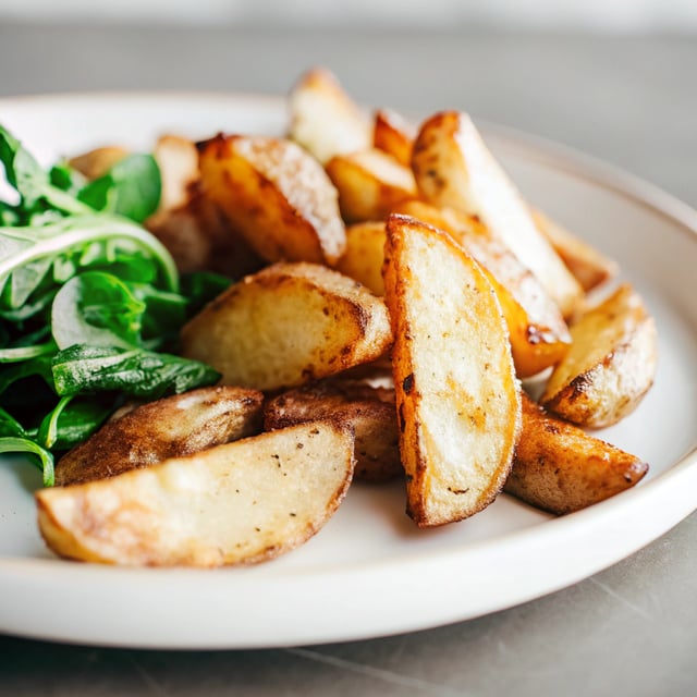 Crispy Potatoes & Spinach