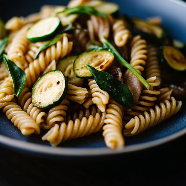 Crispy Sage, Garlic & Courgette Pasta