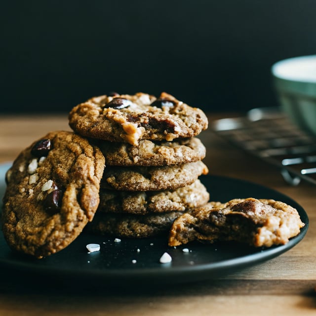 Double Chocolate, Almond & Sea Salt Cookies