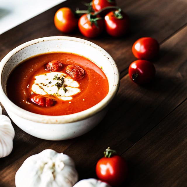 Easy Roasted Garlic & Tomato Soup