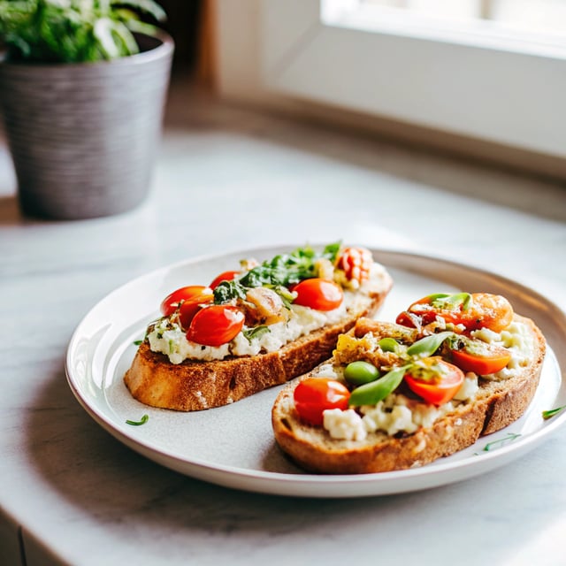 Edamame & Tomato Tartine