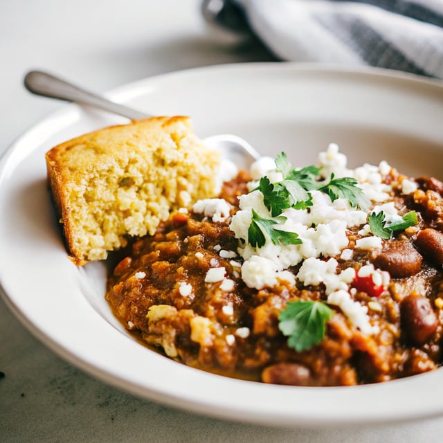 Five-Bean Chilli With Corn Bread